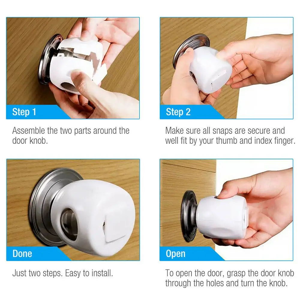 SafeGrip Door Knob Covers (4 Pack)